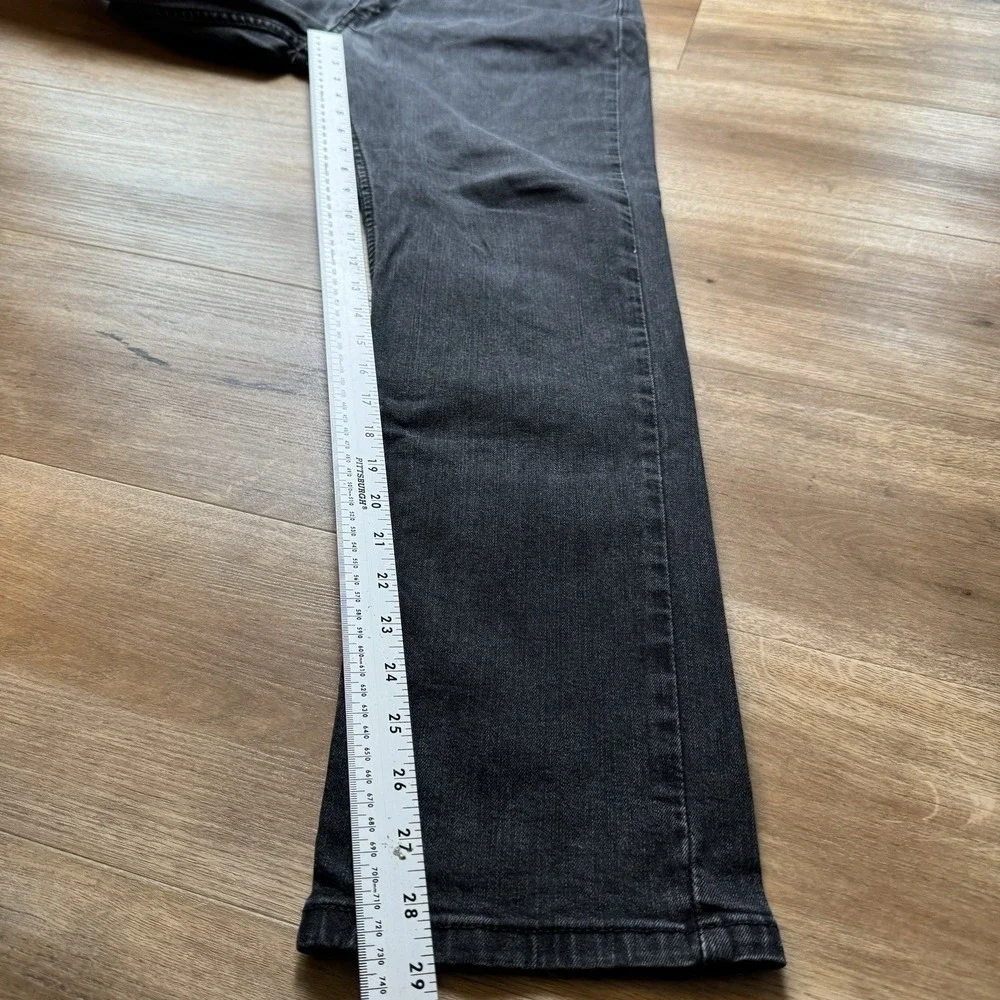 Levis Jeans Men 36x30 Black Slim Straight Leg Washout‎ Grunge Skater Fits 34x29